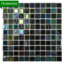 Мозаика стеклянная Bondi black-25 300*300 мм